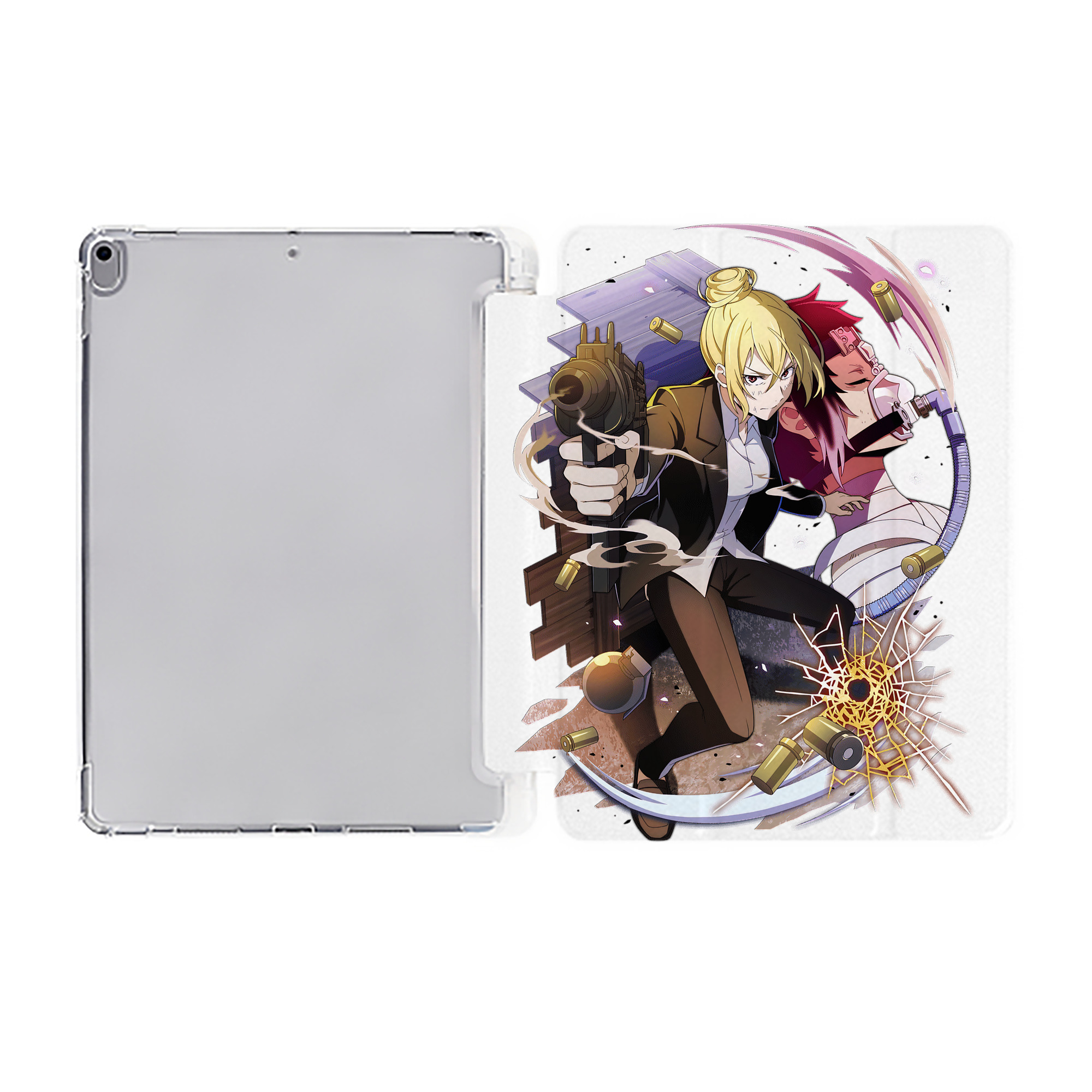 （画像用） 文豪ストレイドッグス Bungo Stray Dogs IPad ケース ペン収納付き 三つ折りスタンド PUレザー×シリコン 対応機種9.5/10.5/10.9インチ